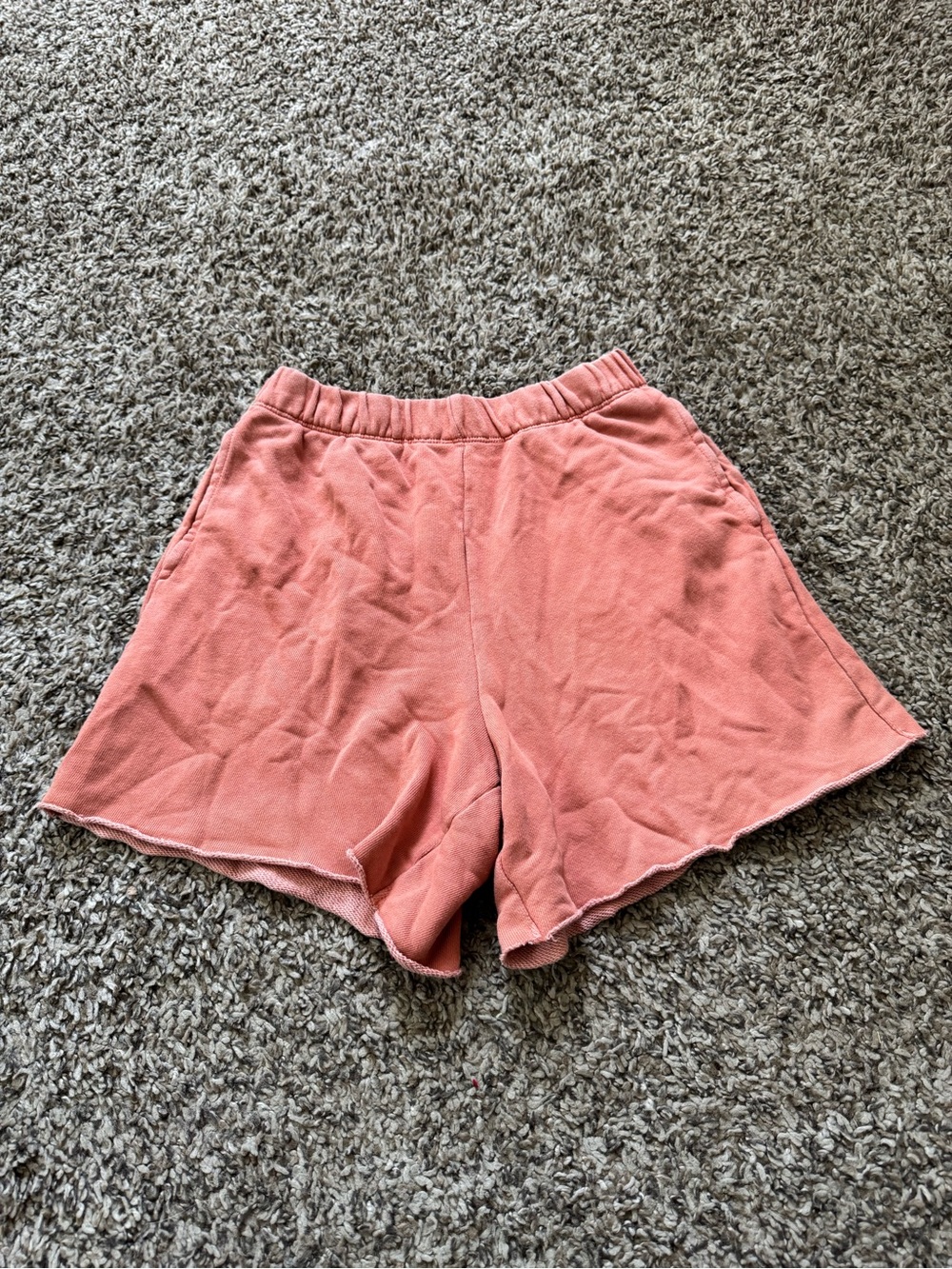 aerie Coral High-Waist Lounge Shorts - Picture 1 of 3